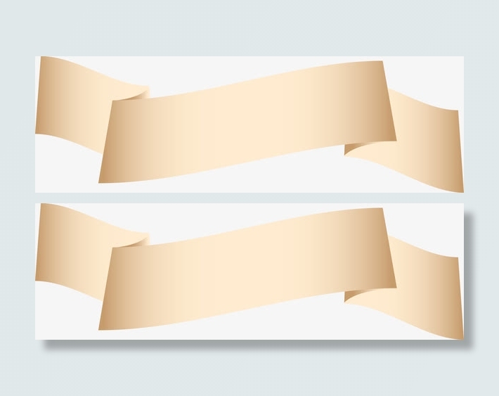 羊皮卷中式卷轴矢量图免抠