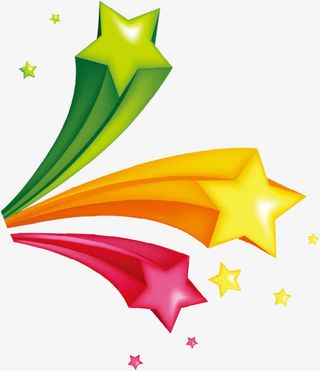 开学季彩色星星宣传海报免抠