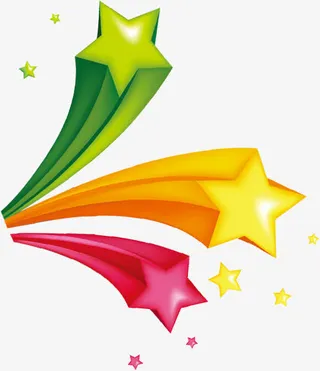 开学季彩色星星宣传海报免抠