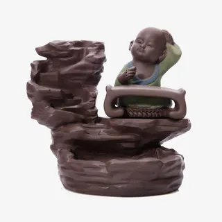 茶具香道创意小和尚免抠