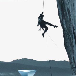 爬山拼搏创意图免抠