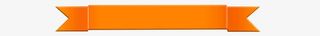 橘红色丝带促销标签免抠
