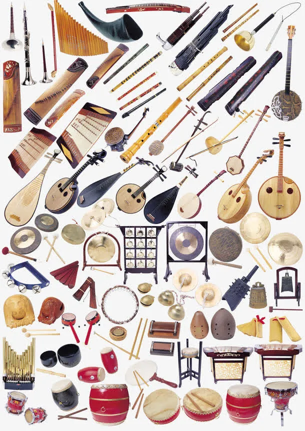 中国古典乐器大全PSD免抠