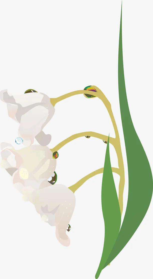 矢量弯曲的花朵素材图免抠