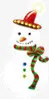 白色雪人图标免抠