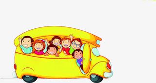 庆祝六一卡通汽车免抠