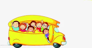 庆祝六一卡通汽车免抠