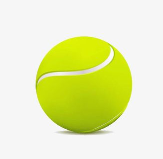 简约黄色立体网球免抠