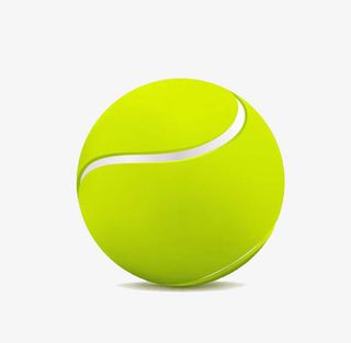 简约黄色立体网球免抠