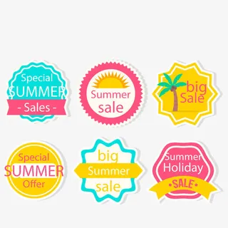 矢量夏日促销免抠