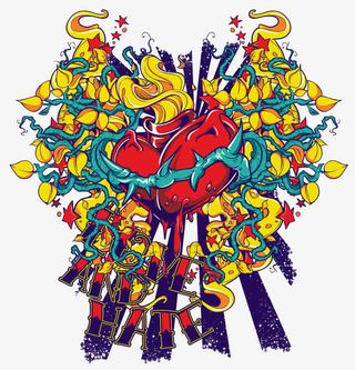 爱心印花图案免抠