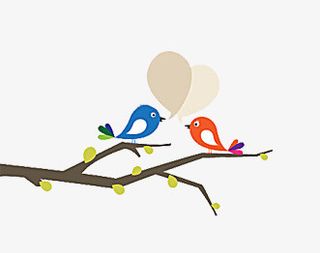 树枝上的小鸟免抠