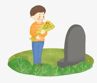 清明节人物免抠