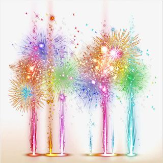 手绘烟花素材免抠
