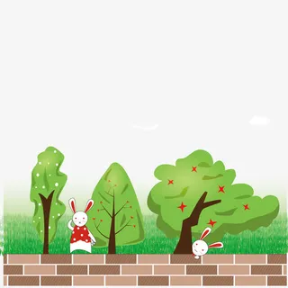 矢量绿色植物底纹免抠