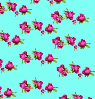 蓝底碎花纹理布免抠