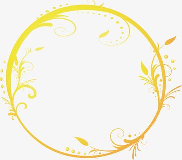 圆形底纹花纹花框矢量免抠