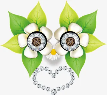 绿叶珍珠耳环项链免抠