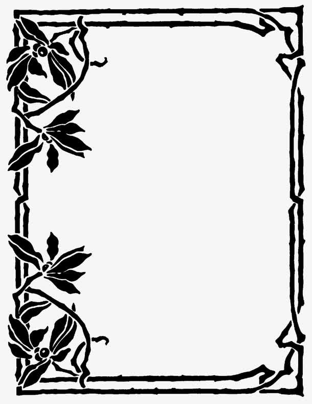 中国风复古花纹边框免抠