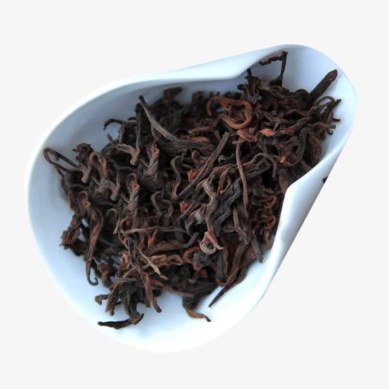 瓷碟里的安化黑茶图片素材免抠