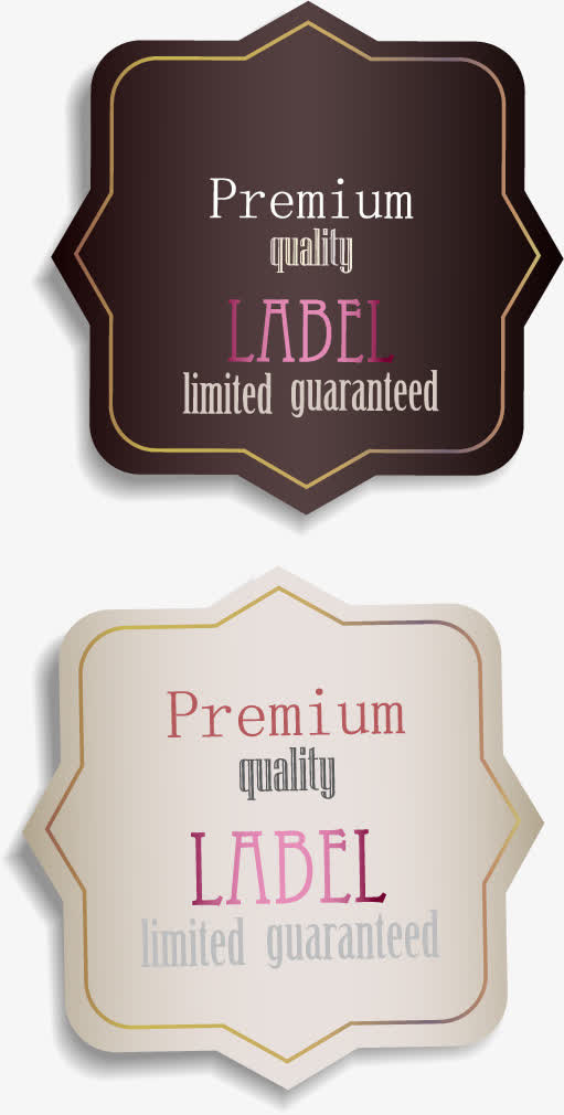 矢量巧克力色边框主题框免抠