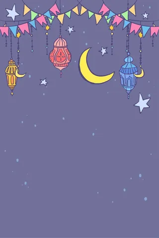 扁平灯笼紫色简约清新背景高清