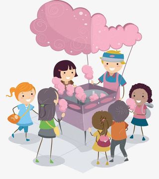 孩子吃棉花糖免抠