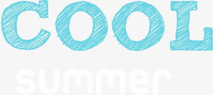 夏天酷summer cool 字体设计免抠