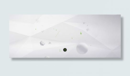 白色灰色不规则球形绿叶图片背景