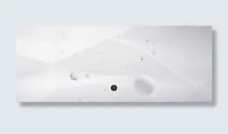 白色灰色不规则球形绿叶图片背景