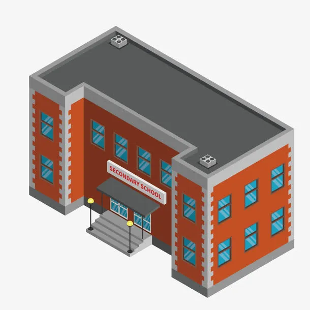学校建筑物免抠