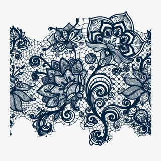 复古蕾丝花边免抠