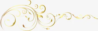 金色花纹边框亮光免抠