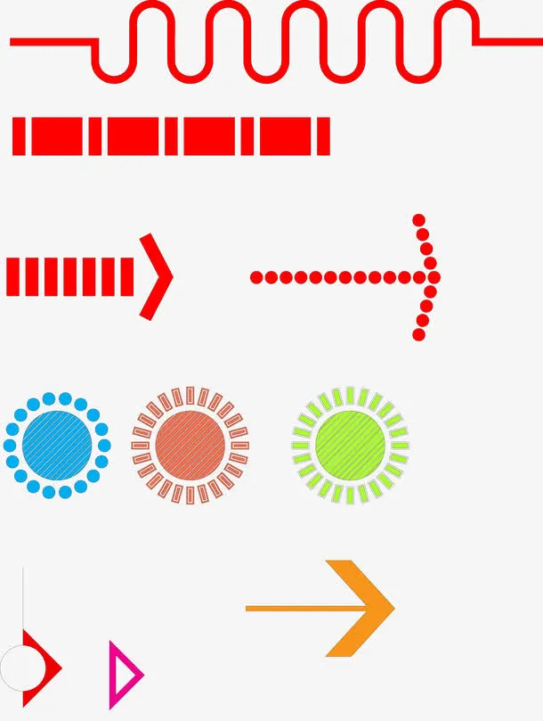 景观分析图符号图例免抠标签元素
