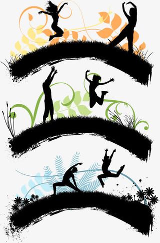 矢量人物剪影,免抠