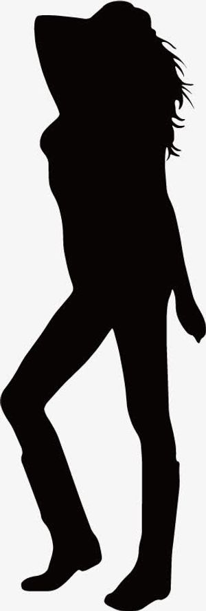 美女剪影素材免抠