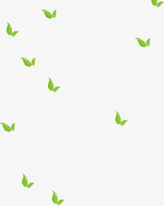 绿色清爽树叶草地设计免抠