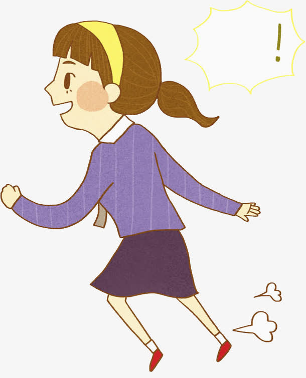跑步的女孩免抠