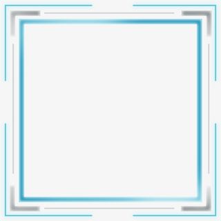 科技感蓝色二维码边框免抠