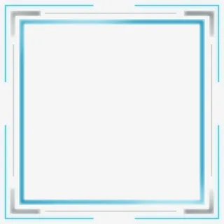 科技感蓝色二维码边框免抠