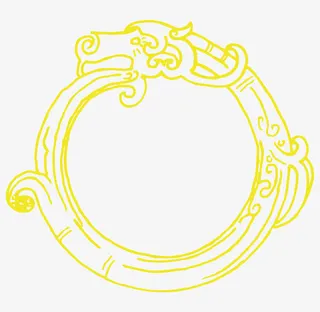 金色故宫屋檐矢量图案免抠