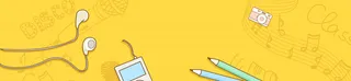 黄色卡通音乐背景高清