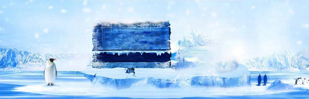 夏日清爽简约冰川蓝色背景高清