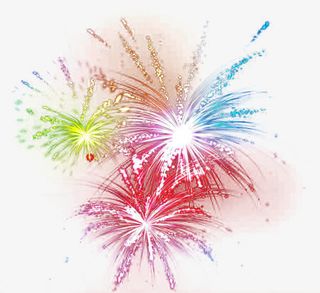 彩色烟火素材免抠
