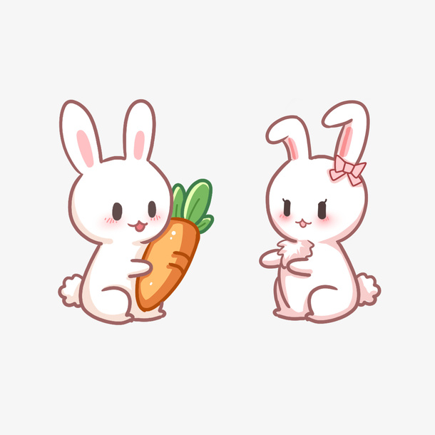 送萝卜的兔子免抠