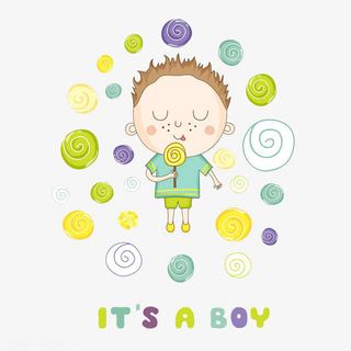 吃棒棒糖的卡通高清免扣素材免抠