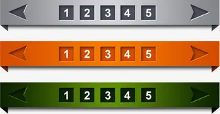 精美渐变网页左右翻页免抠