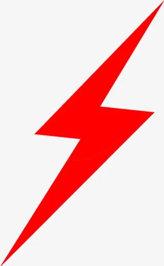 红色闪电标志免抠