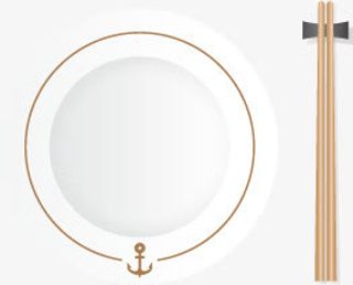 扁平化卡通餐具免抠