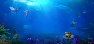 卡通海底世界海报背景